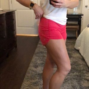 Raspberry lululemon speed shorts